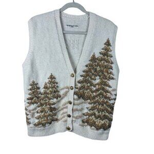 VTG Y2K The Christmas Collection 1996 Knit Sweater Vest M Retro Eclectic
